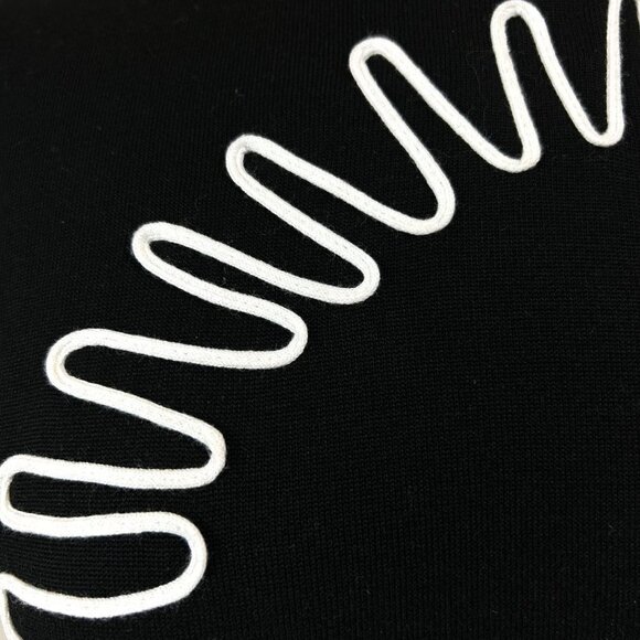 Jamie Sadock Sweater Top Women Large Black Mock Turtleneck Embroidery - Picture 5 of 7